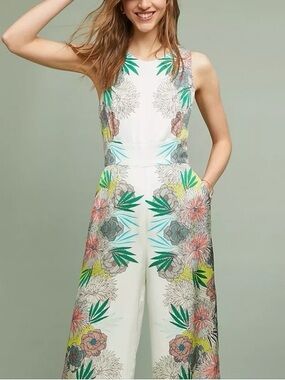 Anthropologie  Corey Lynn Caltar floral jumpsuit